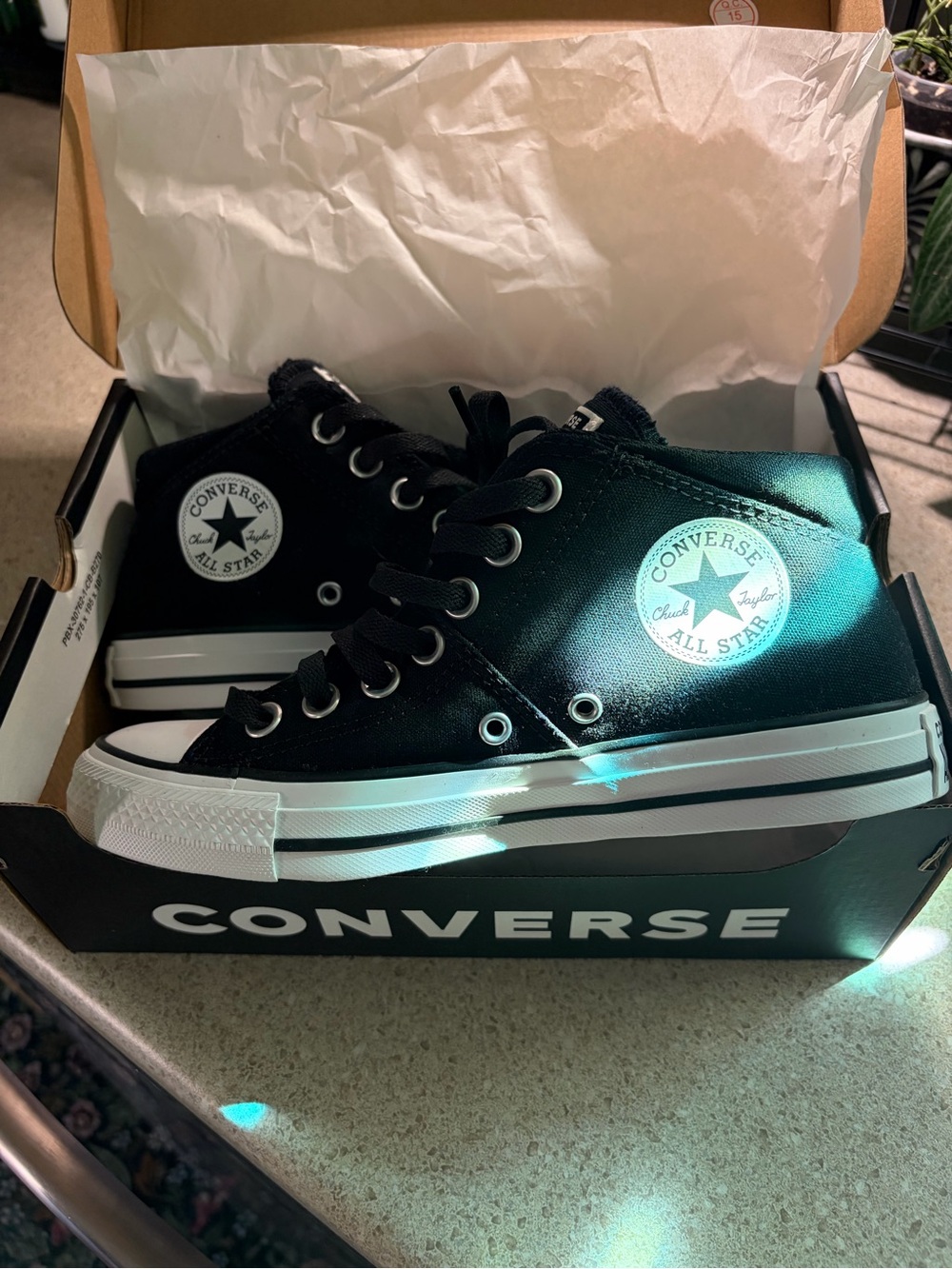 Converse CTAS Madison Mid Black and White Sneakers